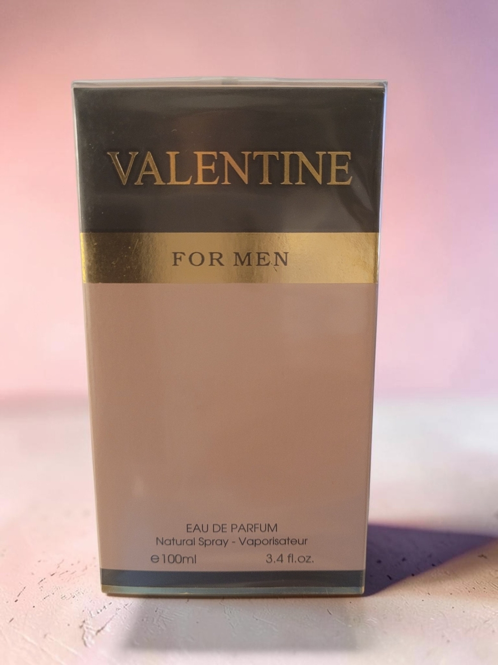 Valentine For Men Eau de Parfum - Beige & Gold Bottle